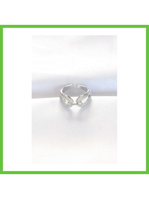 Bezos Zirkon Taşlı Silver Renk Ayarlanabilir Yüzük Dmc
