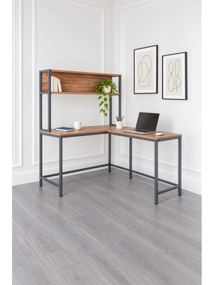 Arpelia Raflı L Çalışma Masası 140x120x75 CM