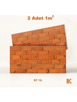 Kumlu Strafor Duvar Paneli Düz Tuğla Desenli 100 × 50 × 2 cm – 12 Adet / 6 M² - DT16 - Gri