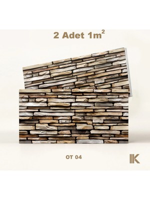 Kumlu Strafor Duvar Paneli Oymataş Desenli 100 × 50 × 2 cm – 12 Adet / 6 M² - OT04 - Bordo
