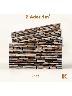 Kumlu Strafor Duvar Paneli Oymataş Desenli 100 × 50 × 2 cm – 12 Adet / 6 M² - OT08 - Bordo