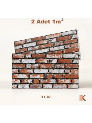 Kumlu Strafor Duvar Paneli 7 Sıra Taş Desenli 100 × 50 × 2 cm – 12 Adet / 6 M² - YT07 - Kahverengi