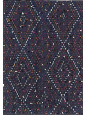Etnik Bulvar Yün Çok Renkli El Dokuması Kilim 203 x 300 cm