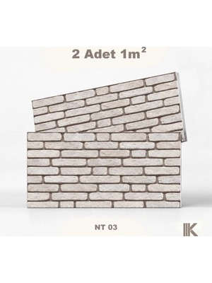 Kumlu Strafor Duvar Paneli 9 Sıra Taş Desenli 100 × 50 × 2 cm – 12 Adet / 6 M² - NT03 - Kahverengi