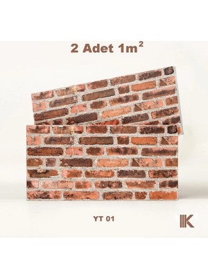 Kumlu Strafor Duvar Paneli 7 Sıra Taş Desenli 100 × 50 × 2 cm – 12 Adet / 6 M² - YT01 - Kahverengi
