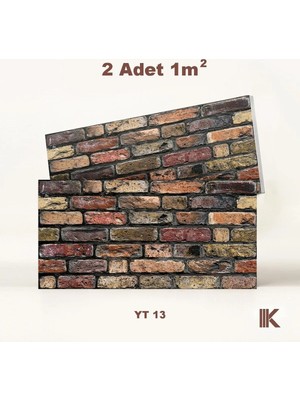 Kumlu Strafor Duvar Paneli 7 Sıra Taş Desenli 100 × 50 × 2 cm – 12 Adet / 6 M² - YT13 - Kahverengi