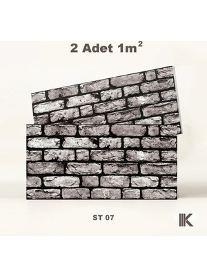 Kumlu Strafor Duvar Paneli 6 Sıra Taş Desenli 100 × 50 × 2 cm – 12 Adet / 6 M² - ST07 - Kırmızı
