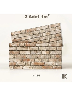 Kumlu Strafor Duvar Paneli 7 Sıra Taş Desenli 100 × 50 × 2 cm – 12 Adet / 6 M² - YT14 - Kahverengi