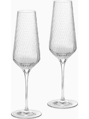 Wedgwood Vera Wang Swirl 2'li Kristal Flüt Kadeh Seti