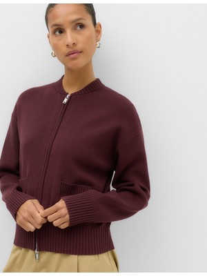 Marks & Spencer Fermuarlı Örgü Bomber Hırka