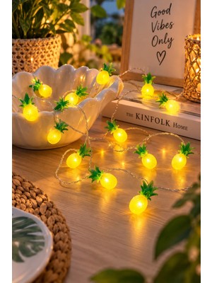 Magicledcorner Ananas Gümüş Tel LED