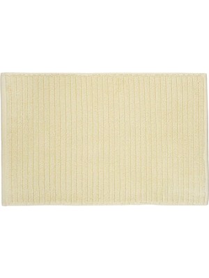 Tr Ince Çizgili Pamuklu Banyo Paspası, 40 * 60 CM,%100 Pamuk Krem 40 x 60