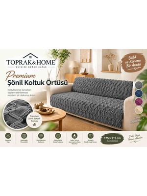 Toprak Sport Toprak&home Kaymaz Taban  Kadife Koltuk Örtüsü 170X210 cm – Çekyat Örtüsü – Koltuk Koruyucu