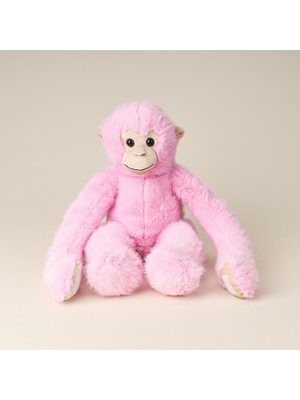 Petrichor Maymun Figürlü Yastık - Pembe - 50 cm