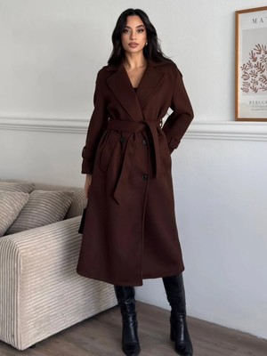 Miss Beyoğlu Kemerli Kırpık Kaban - 4 Renk Premium Kaban