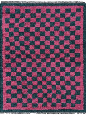 Etnik Bulvar Yün Kırmızı El Dokuması Halı 144 x 190 cm