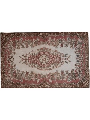 Etnik Bulvar Yün Kahverengi El Dokuması Halı 177 x 276 cm