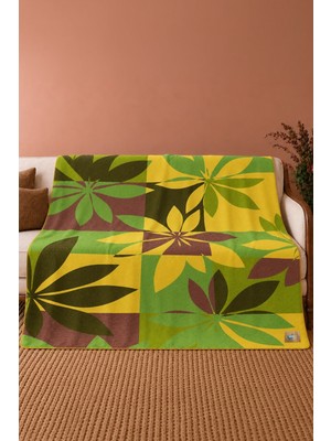 Bigghome Botanik  Çift Kişilik Battaniye 200 x 220 cm