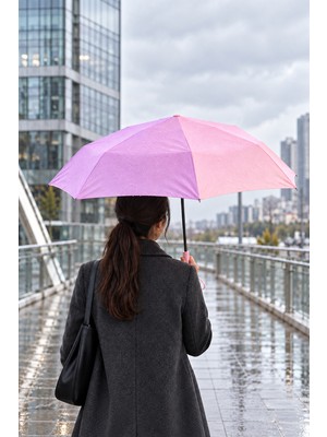 Biggdesign Moods Up Pembe Mini Şemsiye Rüzgara Dayanıklı 190T Pongee Kumaş ile Pratik Kullanım