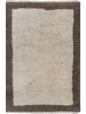 Etnik Bulvar Yün Bej El Dokuması Halı 85 x 124 cm