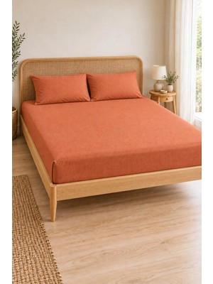 Isessia Çift Kişilik Lastikli Çarşaf Takımı | Yastık Kılıflı | 3 Parça | Çarşaf Seti | Düz Renk Fitted Çarşaf ve Yastık Kılıfı 180 x 200