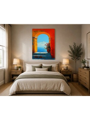 Rose Light Duvar – Okyanus Niş Manzarası Duvar Dekoru Ahşap Mdf Baskı Salon, Yatak Odası, Çocuk Odası, Ofis Duvar Tablosu Mdf Tablo