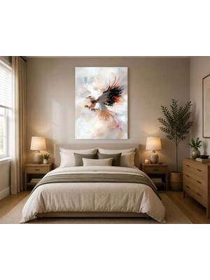 Rose Light Baykuş Motifi Duvar Dekoru Ahşap Mdf Baskı Salon, Yatak Odası, Çocuk Odası, Ofis Duvar Tablosu Mdf Tablo