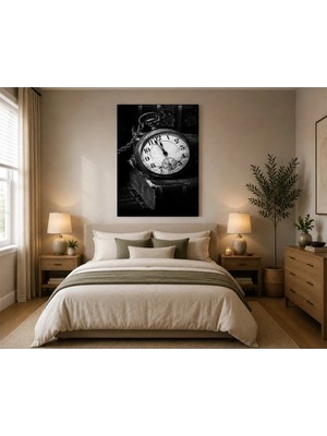 Rose Light Duvar Saat ve Eski Kitap Detayları Yatak Odası Dekoru Ahşap Mdf Baskı Salon, Çocuk Odası, Ofis Duvar Tablosu Mdf Tablo