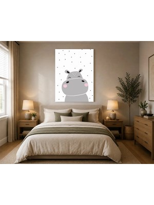 Rose Light Hipopotam Yıldızları ile Duvar Çocuk Odası Için Ahşap Mdf Baskı Salon, Yatak Odası, Çocuk Odası, Ofis Duvar Tablosu Mdf Tablo
