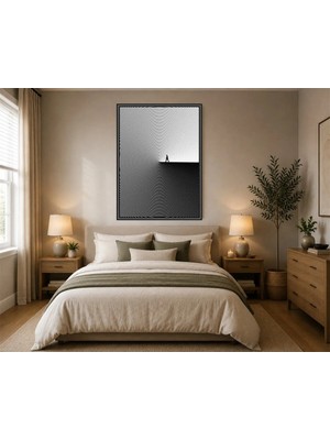Rose Light Yürüyen Figür Döngüsel Spiral Desenli Duvar Dekoru Ahşap Mdf Baskı Salon, Yatak Odası, Çocuk Odası, Ofis Duvar Tablosu Çerçeve Görün