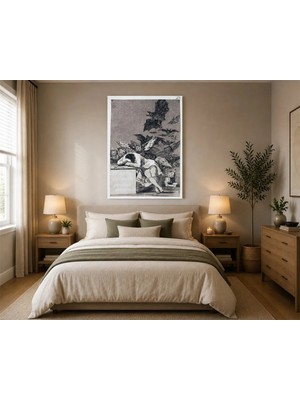 Rose Light Akılın Hayali Korkunç Yaratıklar Üretir Kuş Başı Duvar Dekoru Ahşap Mdf Baskı Salon, Yatak Odası, Çocuk Odası, Ofis Duvar Tablosu Mdf Tabl