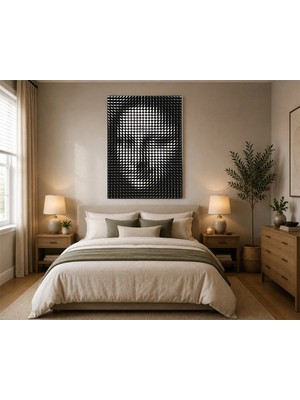 Rose Light Soyut Dairesel Desenli Duvar Dekoru Ahşap Mdf Baskı Salon, Yatak Odası, Çocuk Odası, Ofis Duvar Tablosu Mdf Tablo