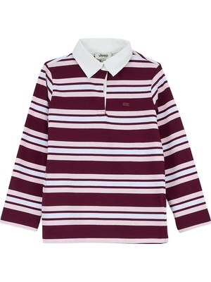 Jeep Sweatshirt, 5-6 Yaş, Bordo - Ekru