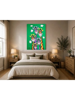 Rose Light Arka Planlı Geyik Silüeti Duvar Dekoru Ahşap Mdf Baskı Salon, Yatak Odası, Çocuk Odası, Ofis Duvar Tablosu Mdf Tablo