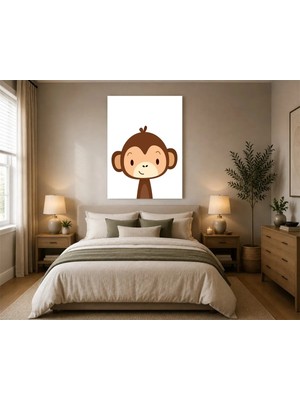 Rose Light Maymun Duvar Çocuk Odası Için Ahşap Mdf Baskı Salon, Yatak Odası, Çocuk Odası, Ofis Duvar Tablosu Mdf Tablo