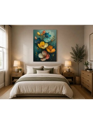 Rose Light Çiçek Buketi Görünümlü Duvar Tablosu Duvar Dekoru Ahşap Mdf Baskı Salon, Yatak Odası, Çocuk Odası, Ofis Duvar Tablosu Mdf Tablo