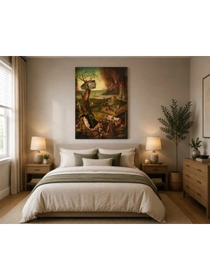 Rose Light Ölüm ve Yozlaşma Ağacı Salon Ahşap Mdf Baskı Tablo Mdf Tablo