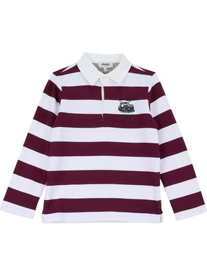 Jeep Sweatshirt, 5-6 Yaş, Ekru - Bordo