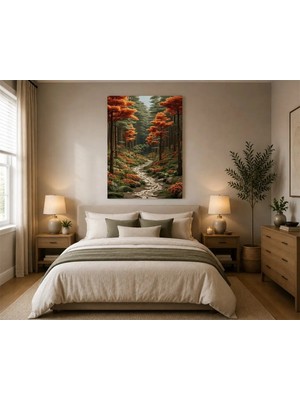 Rose Light Orman Yolu Yatak Odası Ahşap Mdf Baskı Tablo Mdf Tablo