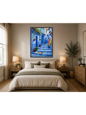 Rose Light Evli Kedi Görseli Duvar Dekoru Ahşap Mdf Baskı Salon, Yatak Odası, Çocuk Odası, Ofis Duvar Tablosu Çerçeve Görünümlü Mdf Tablo