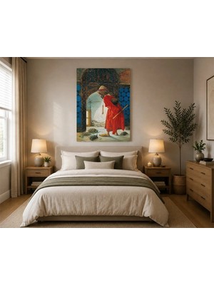 Rose Light Türk Esnafı Flüt Çalan Salon Ahşap Mdf Baskı Tablo Mdf Tablo