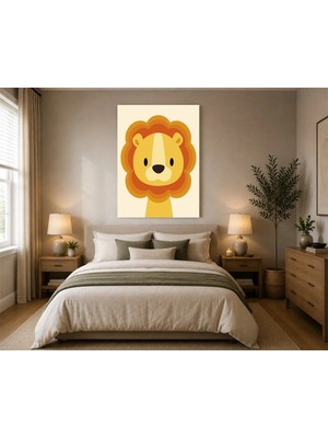 Rose Light Leopar Başlı Kürkü Duvar Çocuk Odası Için Ahşap Mdf Baskı Salon, Yatak Odası, Çocuk Odası, Ofis Duvar Tablosu Mdf Tablo