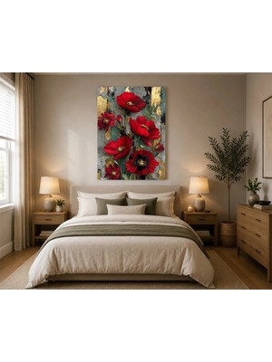 Rose Light Papatyalar ve Detaylı Duvar Dekoru Ahşap Mdf Baskı Salon, Yatak Odası, Çocuk Odası, Ofis Duvar Tablosu Mdf Tablo