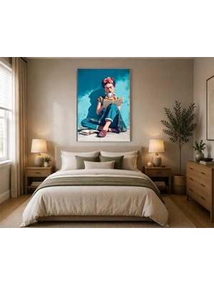 Rose Light Modern Sanat Kadın Görseli Duvar Dekoru Ahşap Mdf Baskı Tablo Mdf Tablo