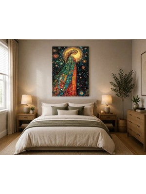 Rose Light Melek Işıltılı Duvar Dekoru Ahşap Mdf Baskı Tablo Mdf Tablo