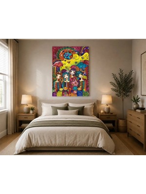 Rose Light Modern Sanat Kadın Görseli Duvar Dekoru Ahşap Mdf Baskı Tablo Mdf Tablo
