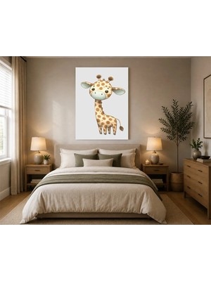 Rose Light Geyik Çocuk Odası Ahşap Mdf Baskı Tablo Mdf Tablo