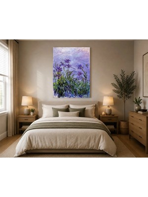 Rose Light Irisli Bulutlu Gökyüzü Duvar Dekoru Ahşap Mdf Baskı Tablo Mdf Tablo