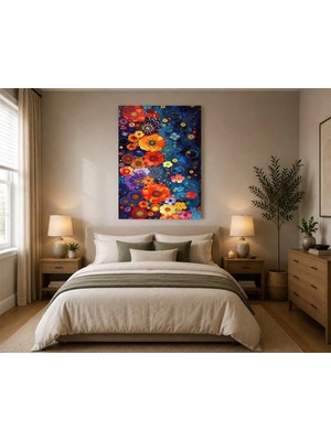 Rose Light Çiçek Desenli Soyut Sanat Duvar Dekoru Ahşap Mdf Baskı Tablo Mdf Tablo