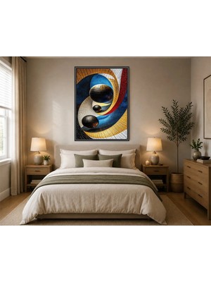 Rose Light Küreler ve Çubuklar Duvar Dekoru Ahşap Mdf Baskı Tablo Çerçeve Görünümlü Mdf Tablo